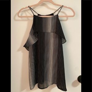Ann Taylor Women’s Tank Black/White Stripes